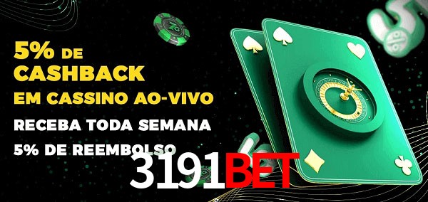 Promoções do cassino ao Vivo 3191bet
